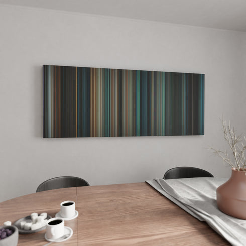 Super 8 canvas wall art in kitchen - movie decor