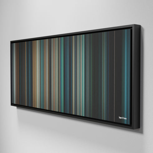 Side view of Framed Buff's of Super 8 Frome on the wall