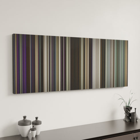 Hustlers canvas art in modern interior - movie color palette
