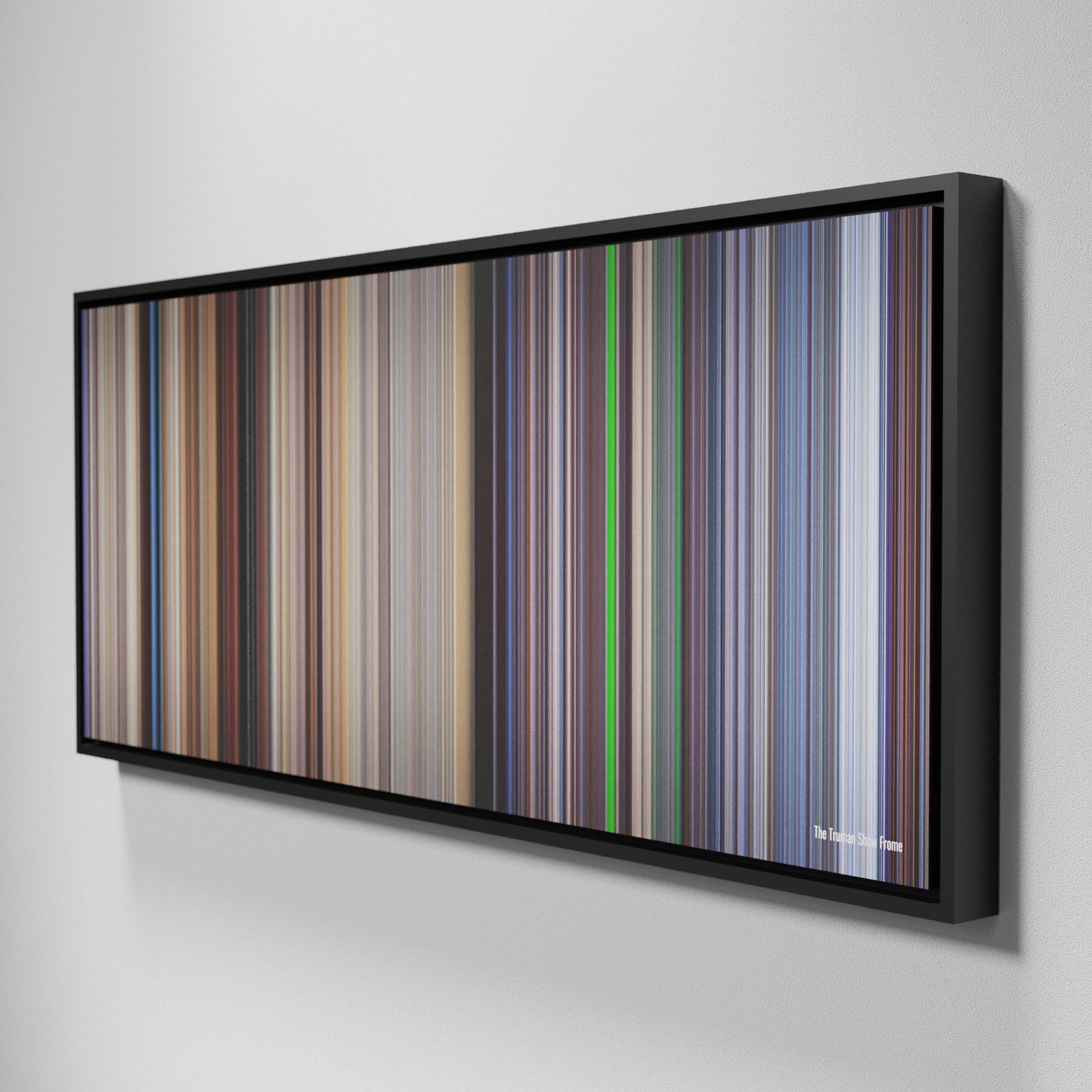 Side view of Framed Buff's of The Truman Show Frome on the wall