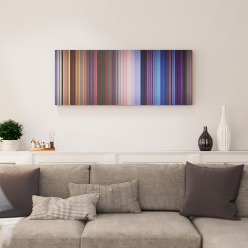 Living room interior with The Adventures of Sharkboy and Lavagirl 3-D Frome on the wall