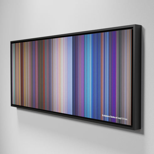 Side view of Framed Buff's of The Adventures of Sharkboy and Lavagirl 3-D Frome on the wall