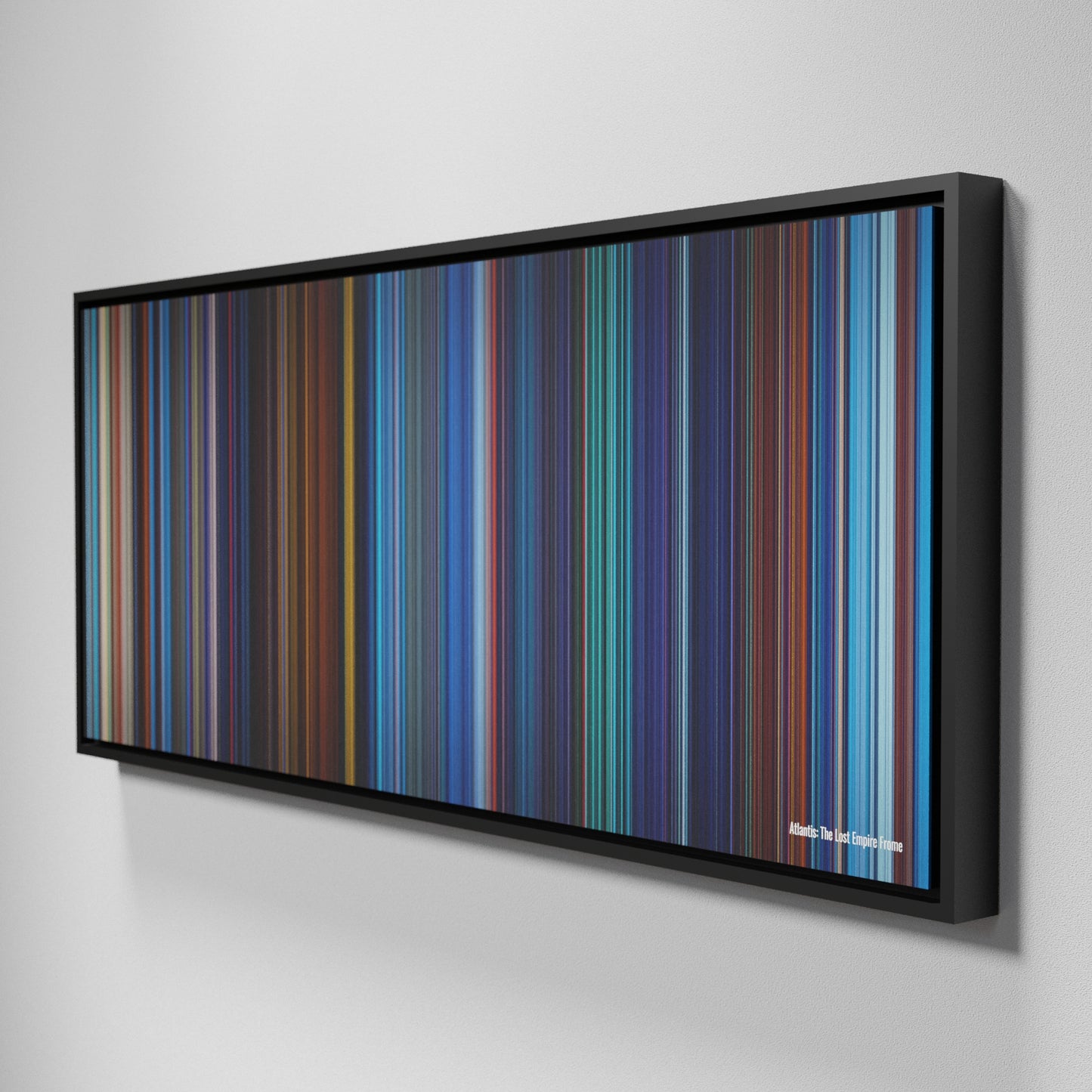 Side view of Framed Buff's of Atlantis: The Lost Empire Frome on the wall