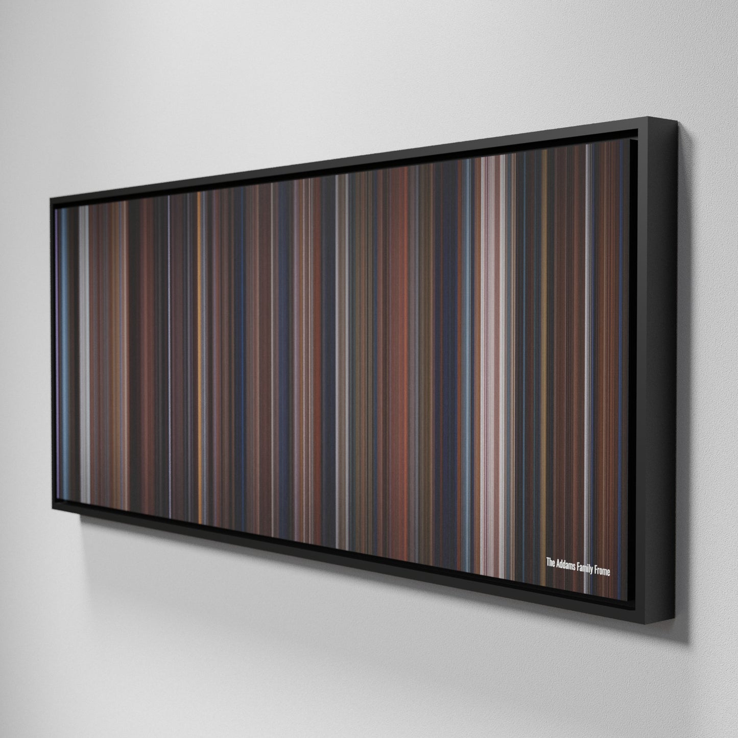 Side view of Framed Buff's of The Addams Family Frome on the wall