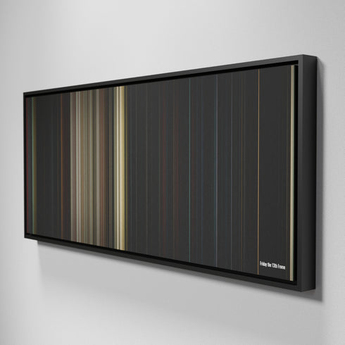 Side view of Framed Buff's of Friday the 13th Frome on the wall