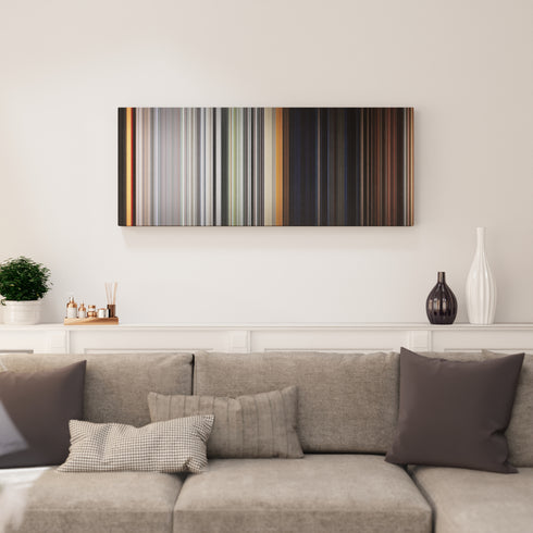 Living room interior with The Texas Chain Saw Massacre Frome on the wall