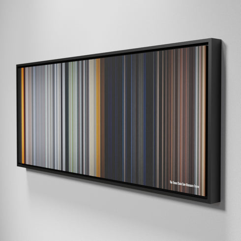 Side view of Framed Buff's of The Texas Chain Saw Massacre Frome on the wall