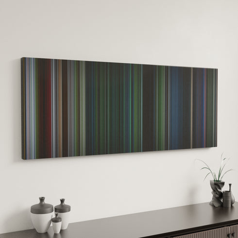 Jurassic Park III canvas art in modern interior - movie color palette