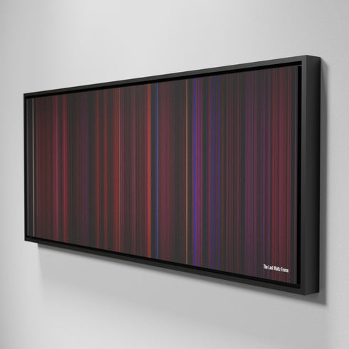 Side view of Framed Buff's of The Last Waltz Frome on the wall