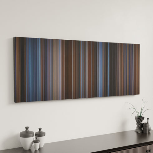 The Saint canvas art in modern interior - movie color palette