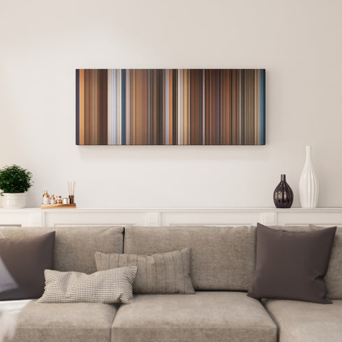 Splash canvas print in living room - film wall decor