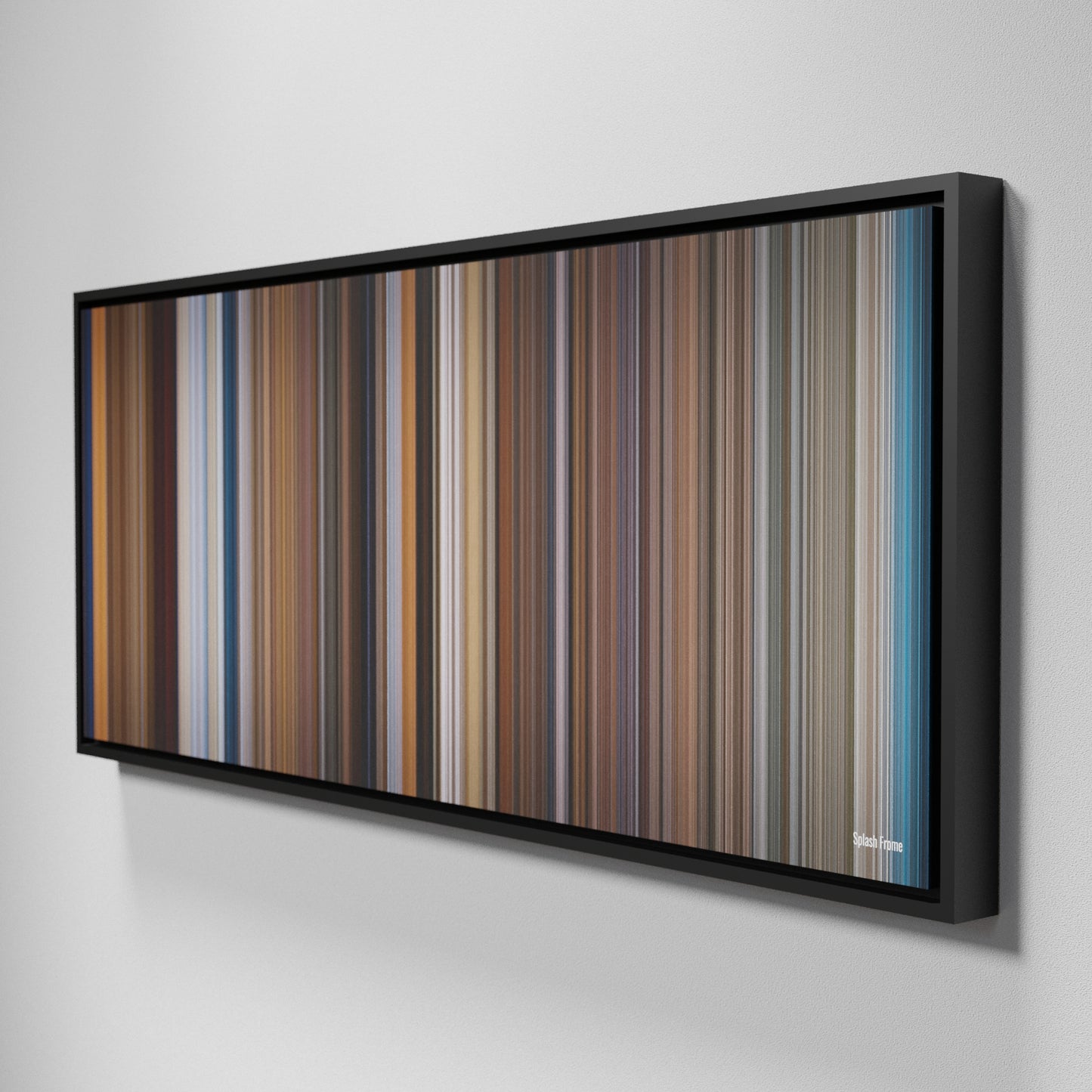 Side view of Framed Buff's of Splash Frome on the wall