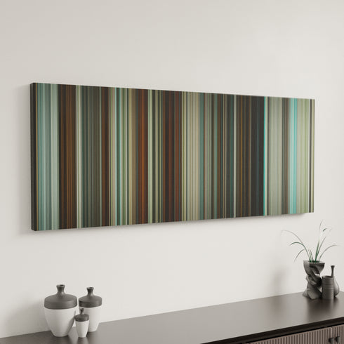 Hot Fuzz canvas art in modern interior - movie color palette