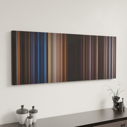 Stargate canvas art in modern interior - movie color palette