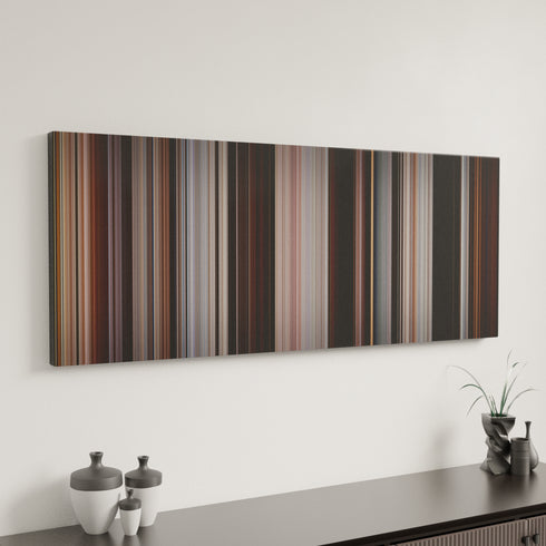 Troy canvas art in modern interior - movie color palette