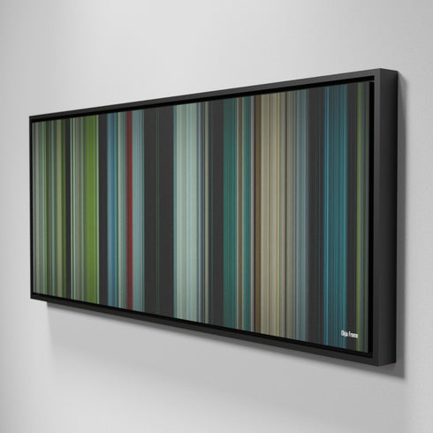 Side view of Framed Buff's of Okja Frome on the wall