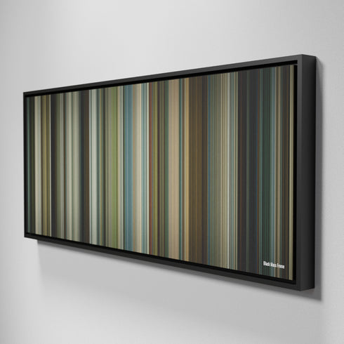 Side view of Framed Buff's of Black Mass Frome on the wall