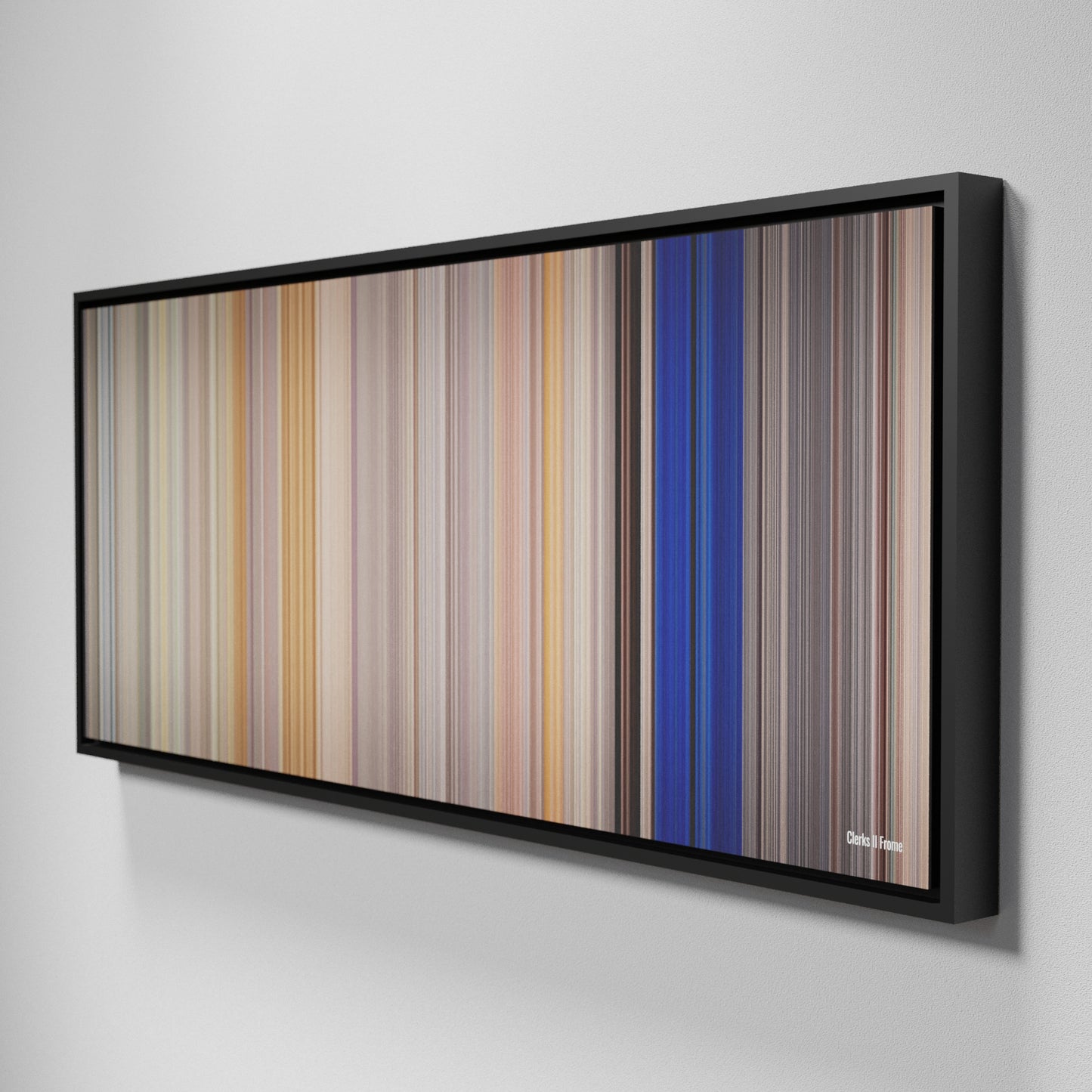 Side view of Framed Buff's of Clerks II Frome on the wall