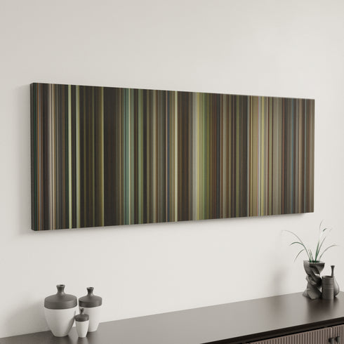 Beginners canvas art in modern interior - movie color palette