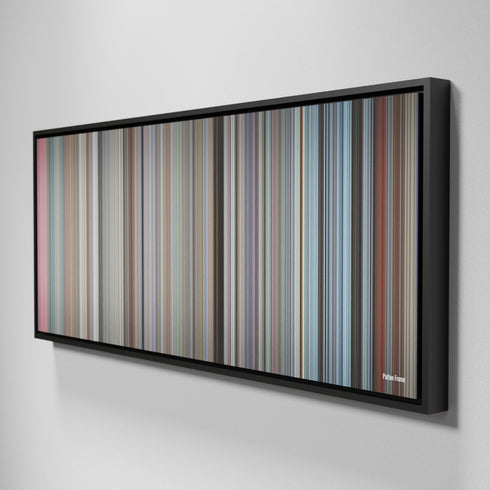 Side view of Framed Buff's of Patton Frome on the wall