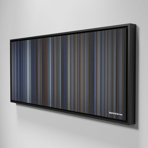 Side view of Framed Buff's of Behind the Red Door Frome on the wall