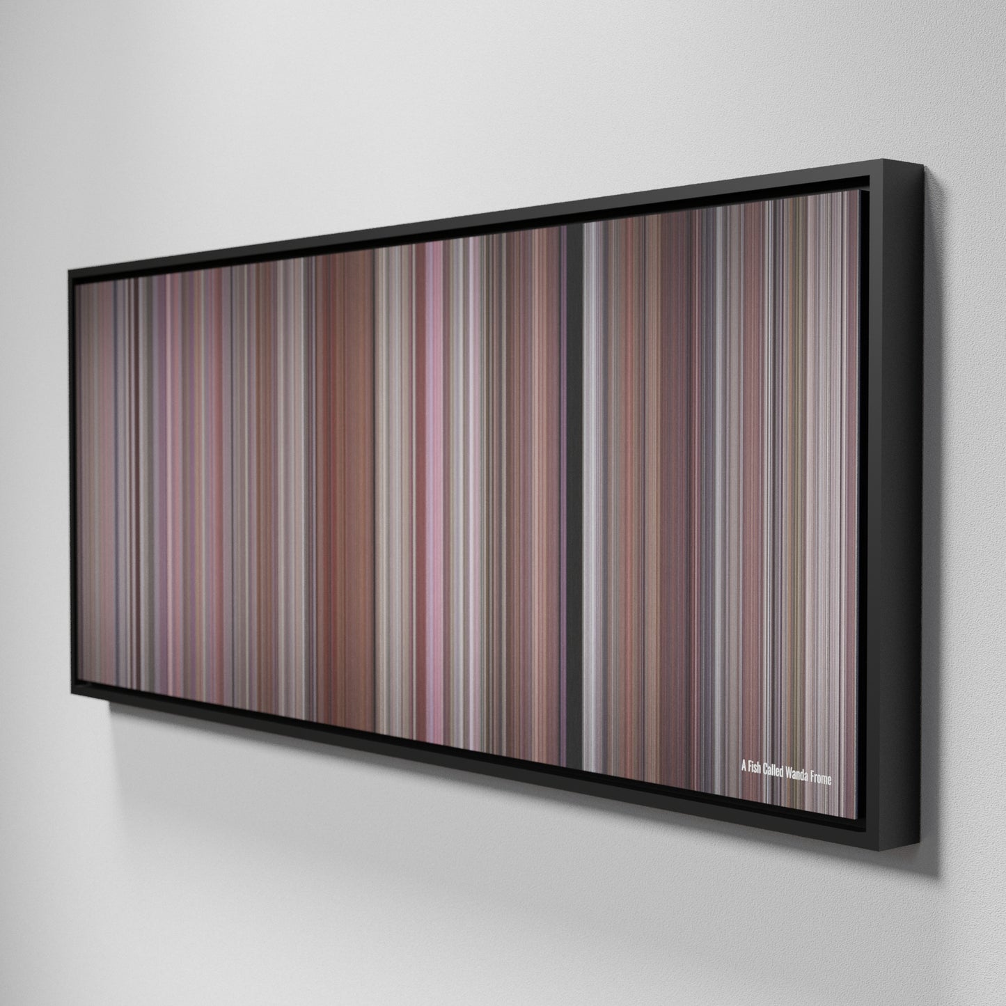 Side view of Framed Buff's of A Fish Called Wanda Frome on the wall