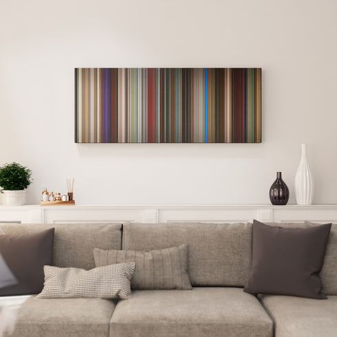 After canvas print in living room - film wall decor