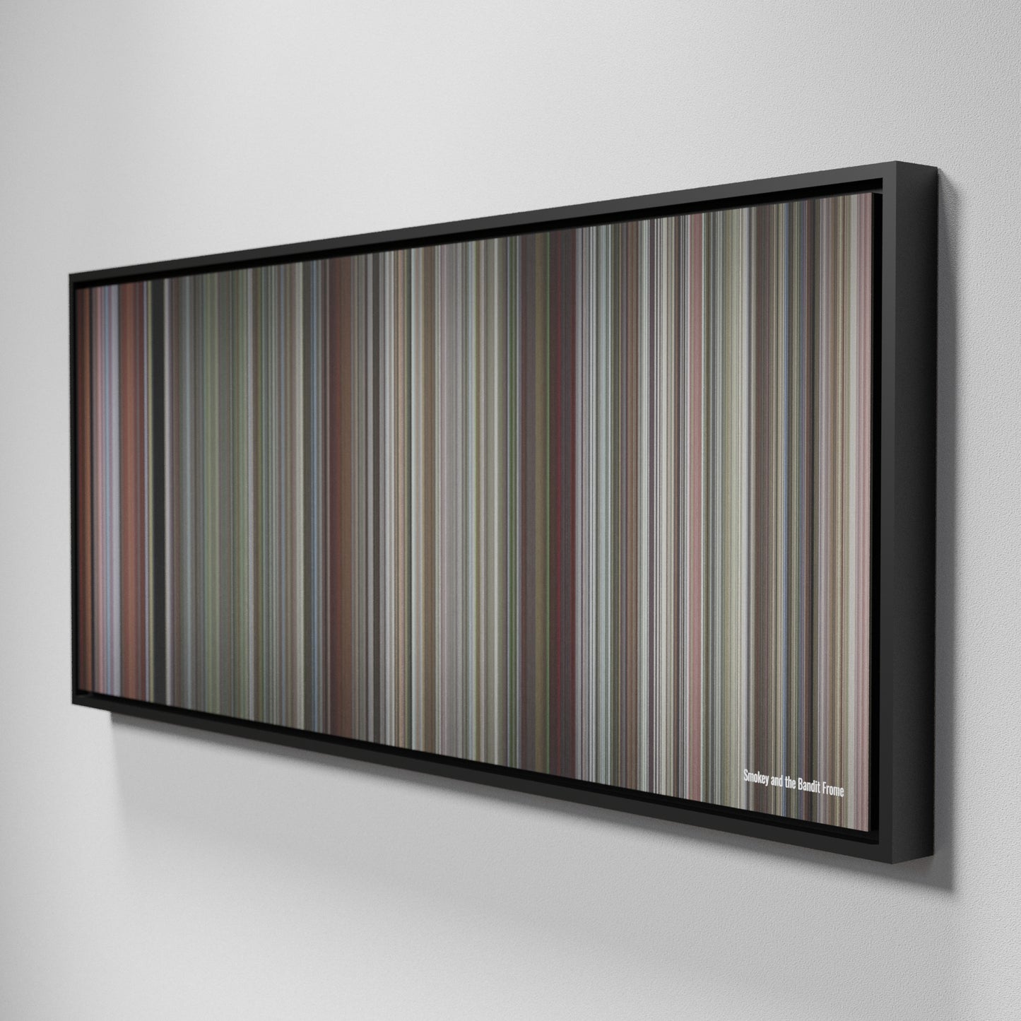 Side view of Framed Buff's of Smokey and the Bandit Frome on the wall