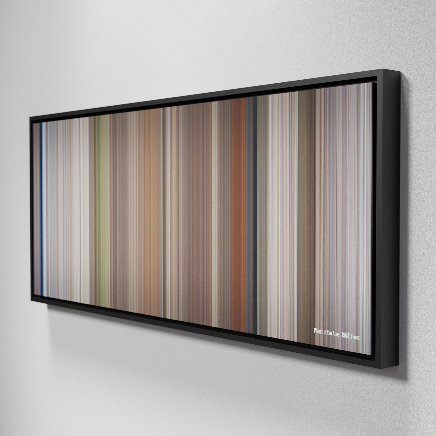 Side view of Framed Buff's of Planet of the Apes Frome on the wall