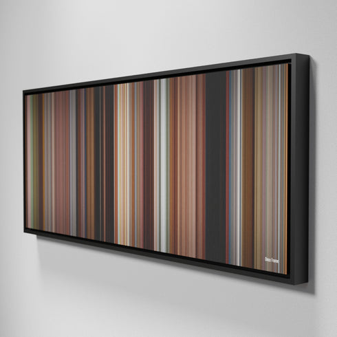 Side view of Framed Buff's of Once Frome on the wall