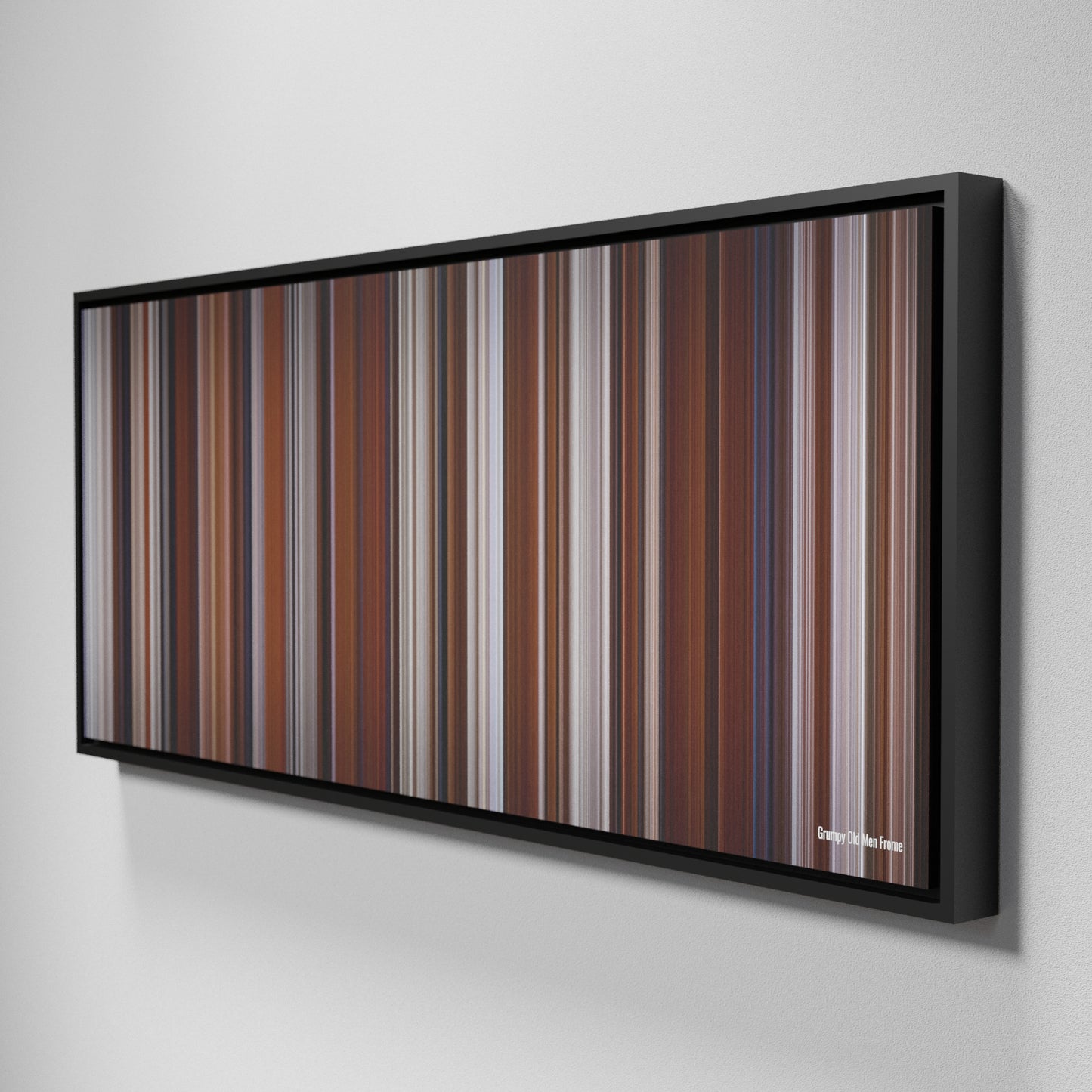 Side view of Framed Buff's of Grumpy Old Men Frome on the wall