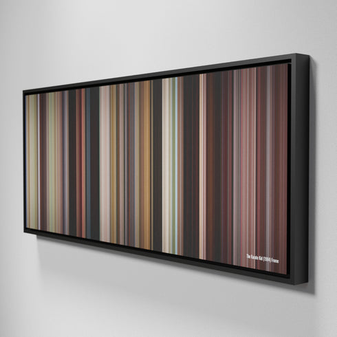 Side view of Framed Buff's of The Karate Kid Frome (1984) on the wall