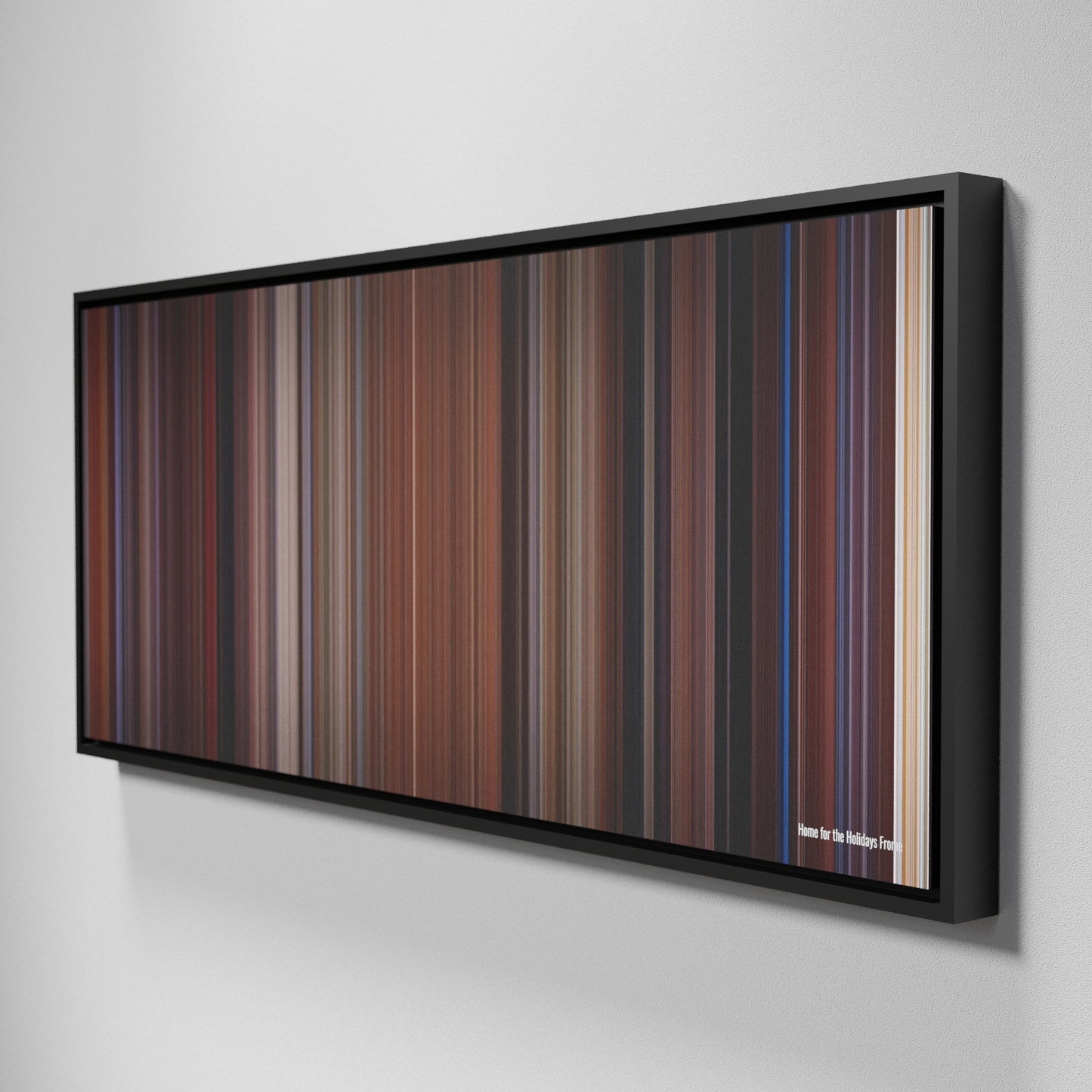 Side view of Framed Buff's of Home for the Holidays Frome on the wall