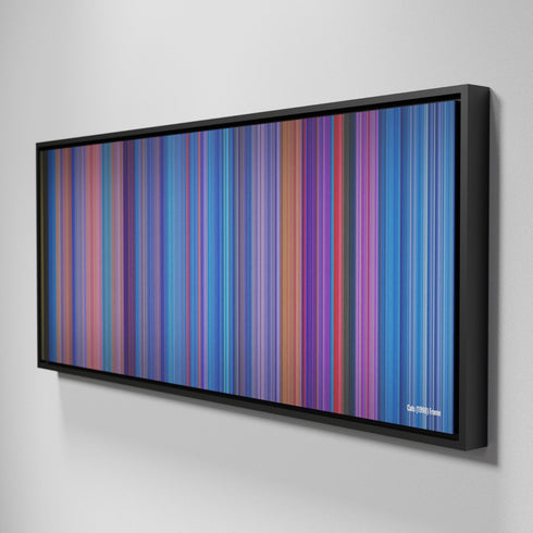 Side view of Framed Buff's of Cats Frome on the wall