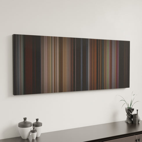 An American Werewolf in London canvas art in modern interior - movie color palette