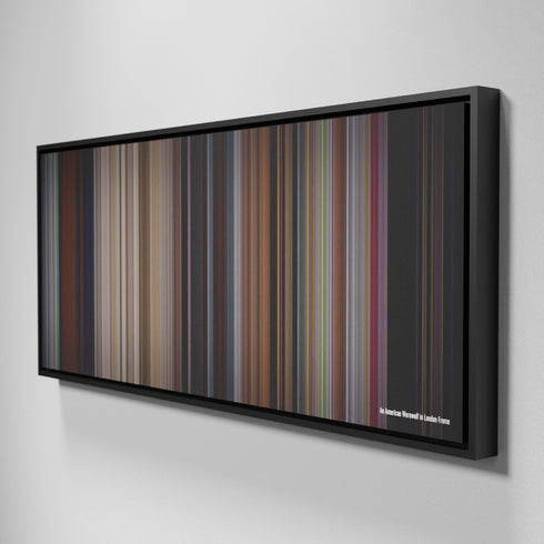 Side view of Framed Buff's of An American Werewolf in London Frome on the wall