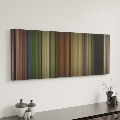 Jumanji: Welcome to the Jungle canvas art in modern interior - movie color palette