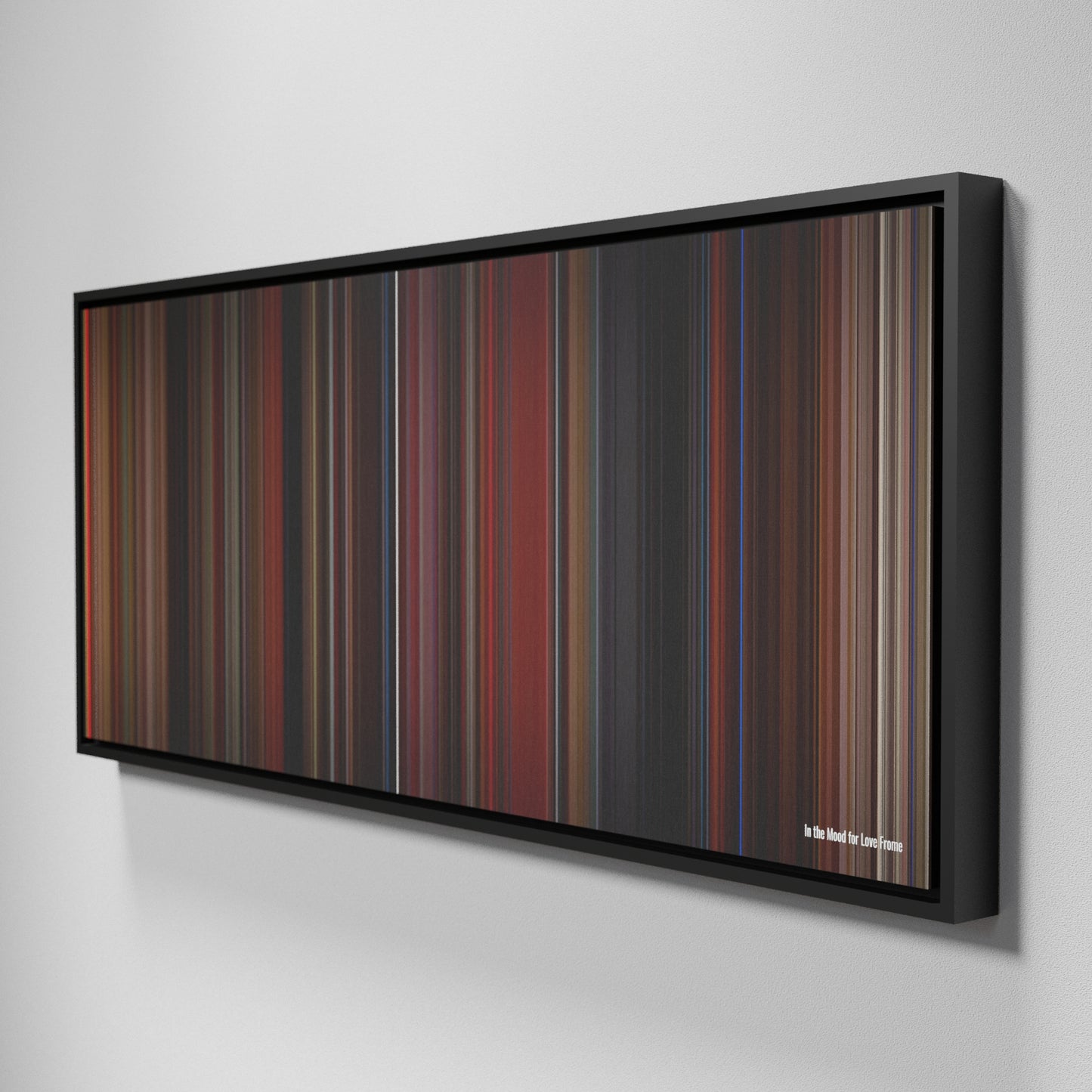 Side view of Framed Buff's of In the Mood for Love Frome on the wall