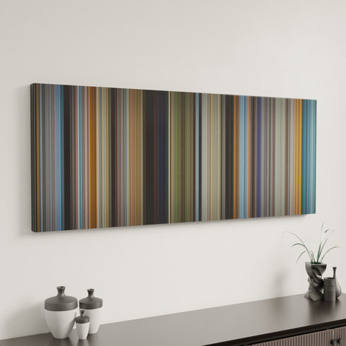 Point Break canvas art in modern interior - movie color palette