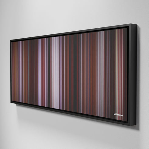 Side view of Framed Buff's of Just Friends Frome on the wall