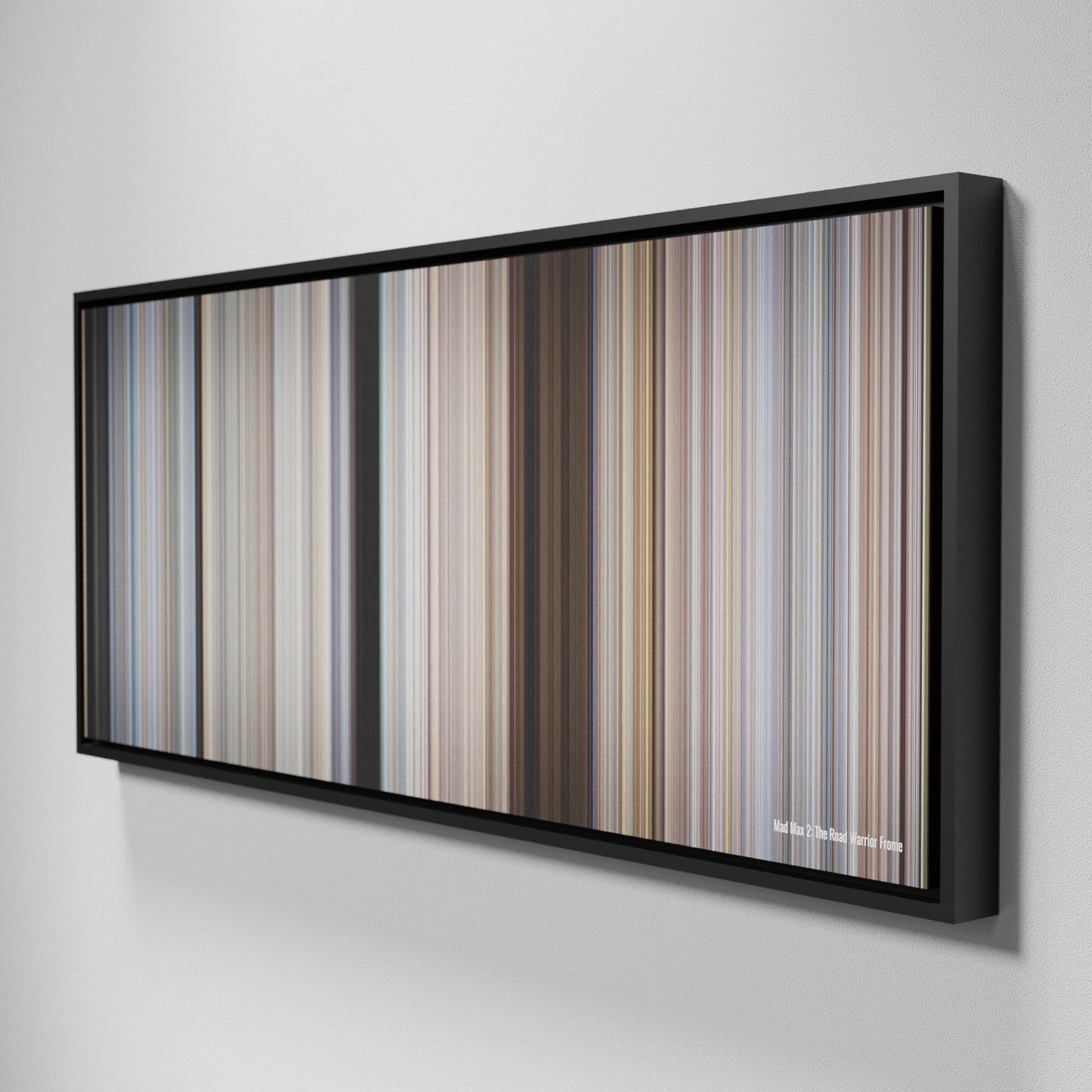 Side view of Framed Buff's of Mad Max 2: The Road Warrior Frome on the wall