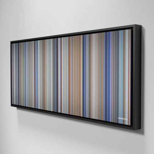 Side view of Framed Buff's of Local Hero Frome on the wall