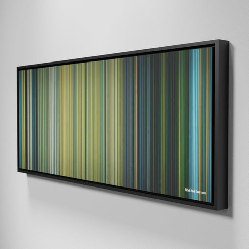 Side view of Framed Buff's of Black Hawk Down Frome on the wall