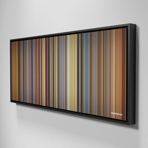 Side view of Framed Buff's of A Beautiful Mind Frome on the wall