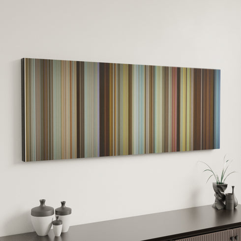 Sing Street canvas art in modern interior - movie color palette