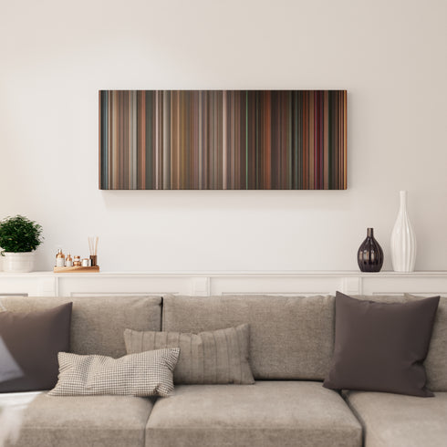Black Swan canvas print in living room - film wall decor