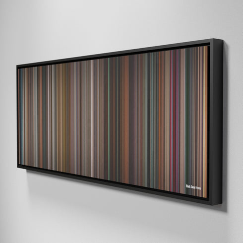 Side view of Framed Buff's of Black Swan Frome on the wall