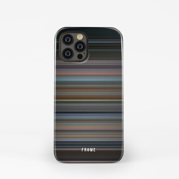 Front view of men in black Frome Snap phone case