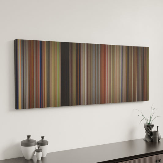 Minimal interior design with Drop Dead Fred Frome on the wall