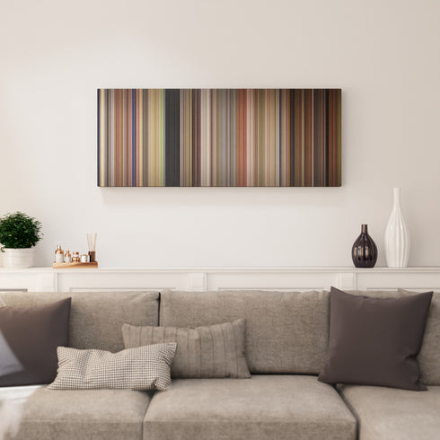 Living room interior with Drop Dead Fred Frome on the wall